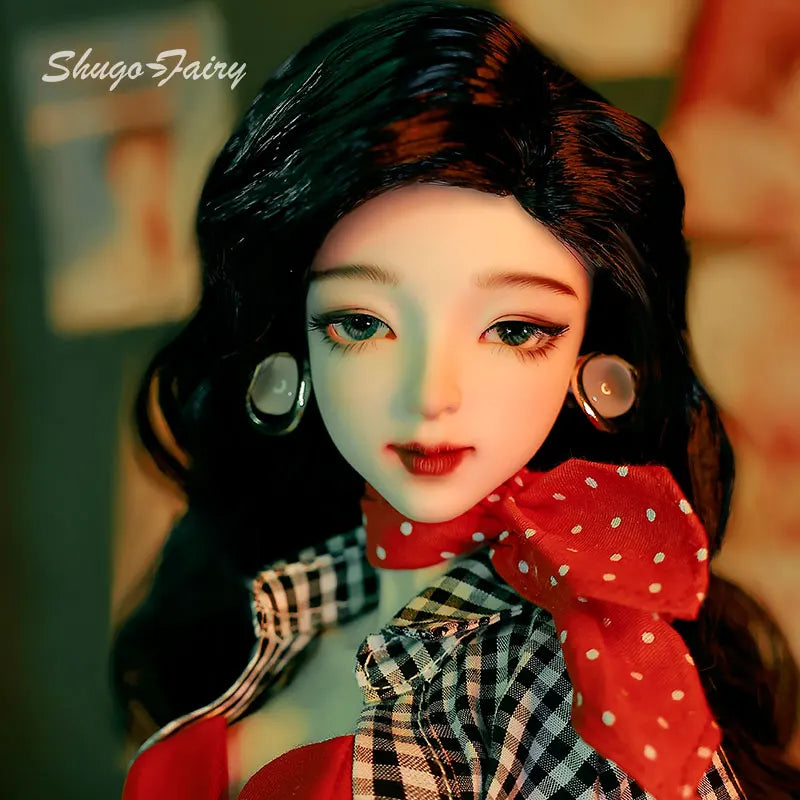 Bjd Doll 1/4 Rosetti Retro Hong Kong Female Style Joan Body Big Chest Resin Ball Jointed Dolls Toy for Girls Fullset Shugafairy