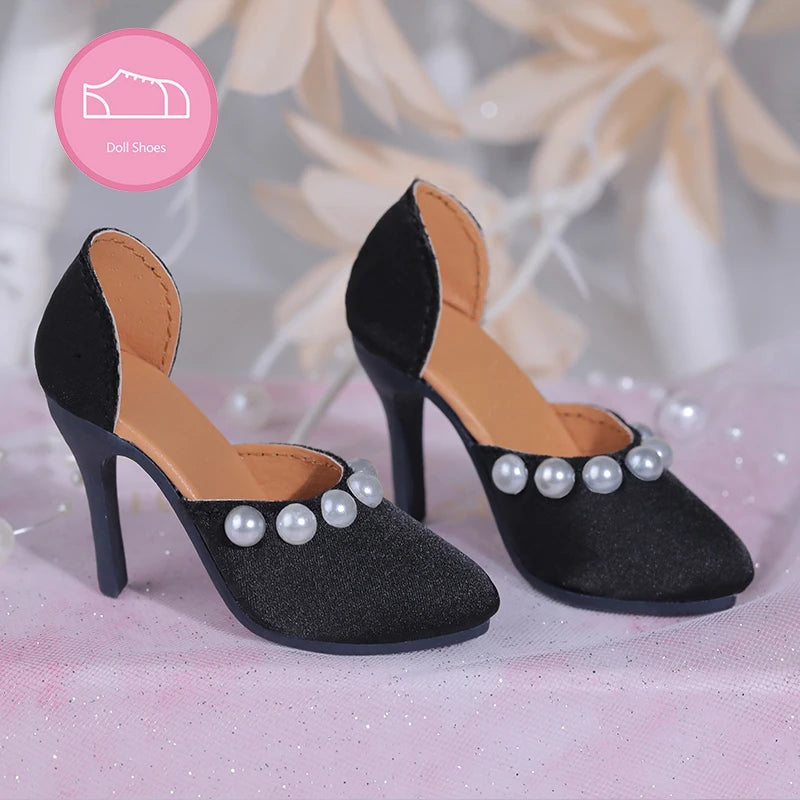 Bjd Shoes 1/3 As62 Female body 8cm BJD Shoes Elegant and Fashionable Doll Shoes with pearl edging Doll accessories