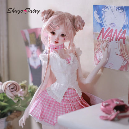Shugafairy Anthea D 1/4 BJD  Curvy Joan Body Sweet Girl  Wigs & Lolita BJD Set Poseable Full Collector's Set