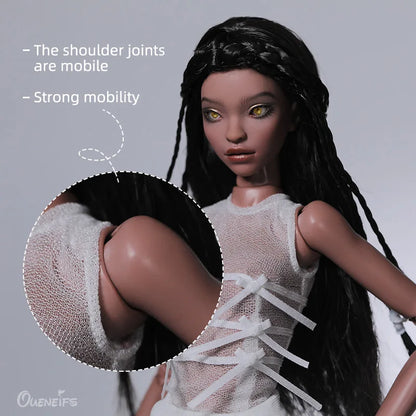 New Design Banksy Doll BJD 1/4 Special Resin Slim Body Tan Skin Color Doll White Suit Model Girl Toys Gift For Girls