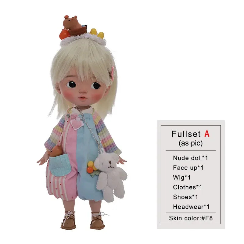 ShugaFairy Xavi 1/6 Bjd Doll Omelet Body Rainbow Cute Girl Double Eyelids Capybara Headwear  High Quality Ball Jointed Dolls